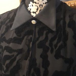 🌟Vintage Huey Waltzer Elegant velvet - mesh overlay straight stretchy sheath